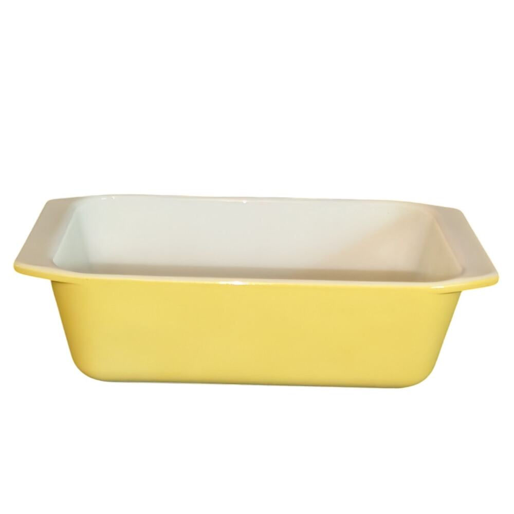 Vintage Pyrex 913 Loaf Pan Ovenware in Verde Yellow 1950-1959